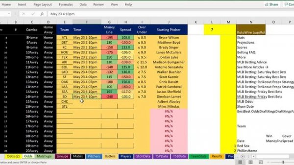How to Update the 2021 MLB Algorithm Daily 5-23-21