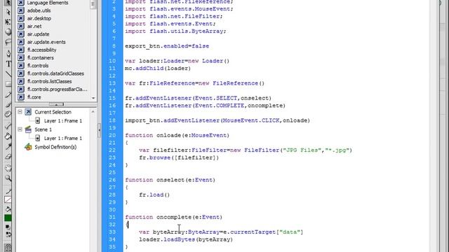 import and export image using FileReference and JPGEncoder смотреть онлайн