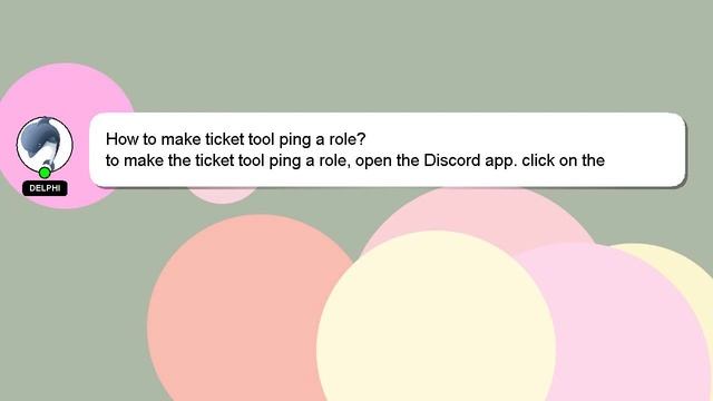 How to make ticket tool ping a role? смотреть онлайн