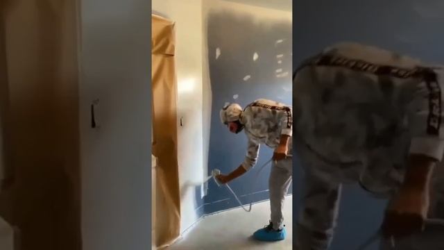 Безвоздушная покраска стен безвоздушным краскопультом и окрасочный аппарат смотреть онлайн