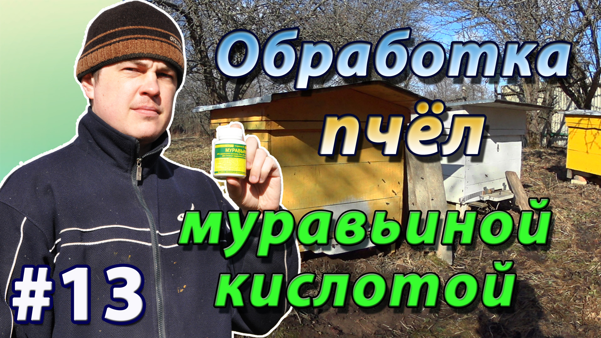 Весенняя обработка пчёл от клеща муравьиной кислотой. Препарат Муравьинка. смотреть онлайн