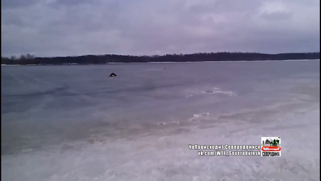Спасение провалившегося под лёд рыбка. Северодвинск. смотреть онлайн