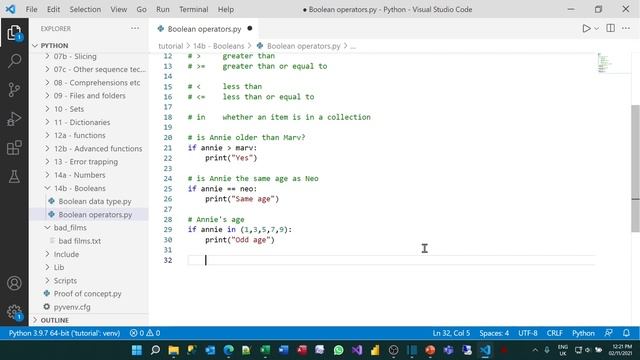 Python Part 14b - Working with Booleans смотреть онлайн