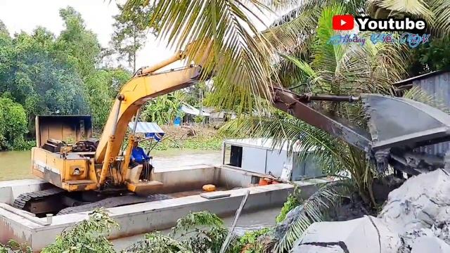 Xáng múc SUMITOMO-S280 - nối cần gào mỏ vịt siêu to. смотреть онлайн