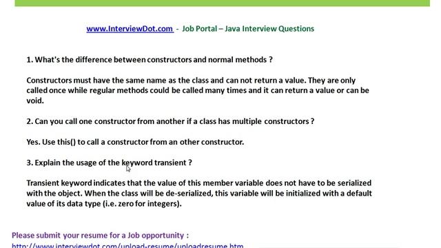 What is transient in java java interview question transient смотреть онлайн