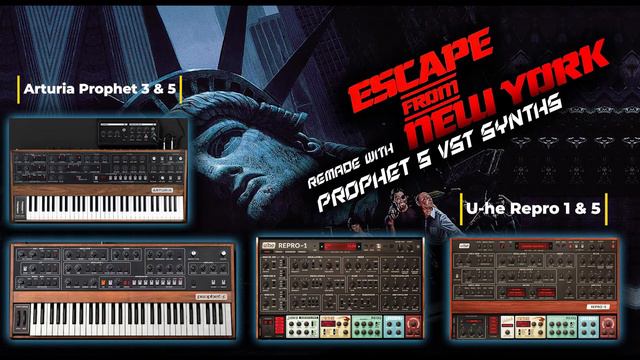 JOHN CARPENTER - ESCAPE FROM NEW YORK Main Theme - Remade with Prophet VST Synths смотреть онлайн