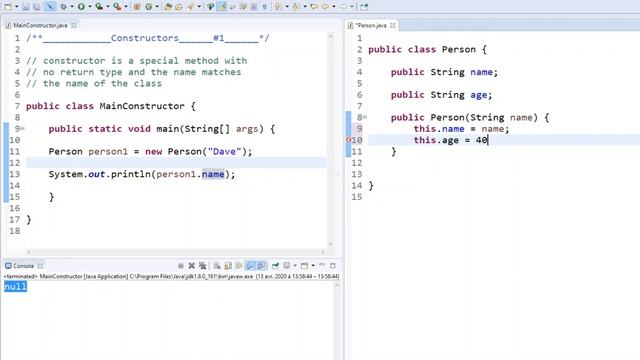 Java Constructors #1 смотреть онлайн