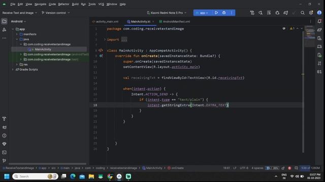 How to Receiving Simple Data from Other Apps in Android Studio Kotlin смотреть онлайн