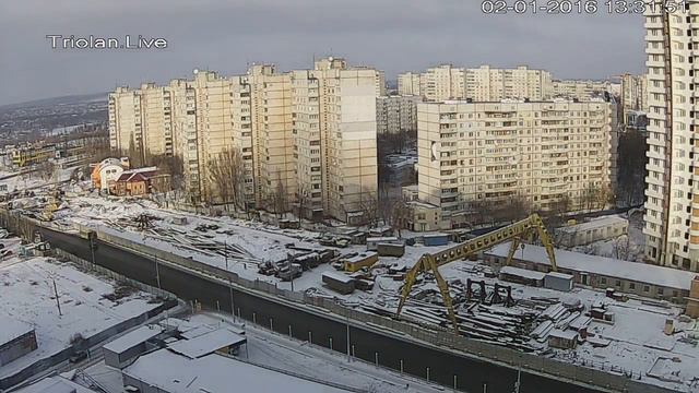 Triolan.Live - Харьков, строительство станции метро "Победа" (02-01-2016) смотреть онлайн