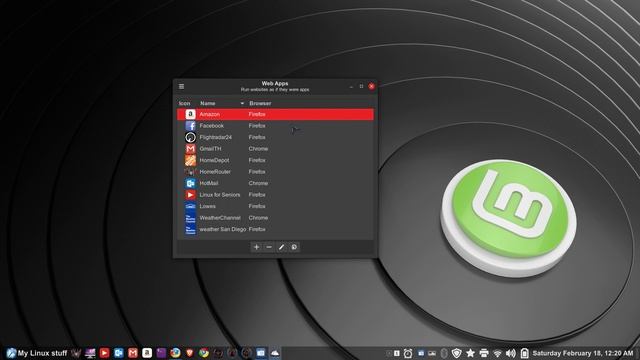 Linux Mint 21.1 - Cinnamon - tips for seniors how to create web icons (Web Apps). смотреть онлайн