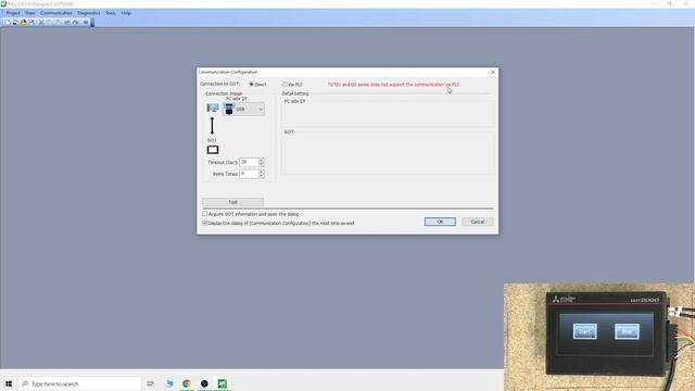Mitsubishi GOT 2000 GT21 program upload/download, wiring with GT Designer 3. English смотреть онлайн