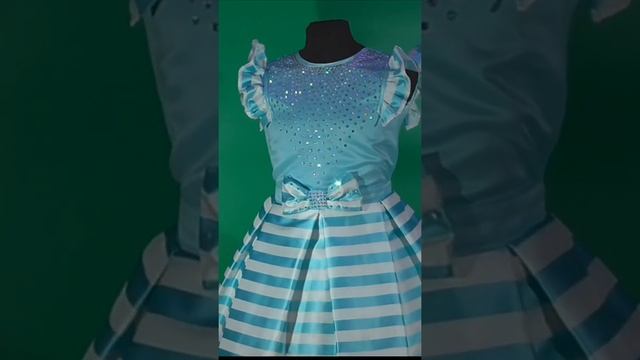 Costume for holiday. Birthday party. Blue Dress. смотреть онлайн