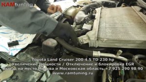 Отключили и заглушили ЕГР на Toyota Land Cruiser 200, чип-тюнинг до 320 л.с.