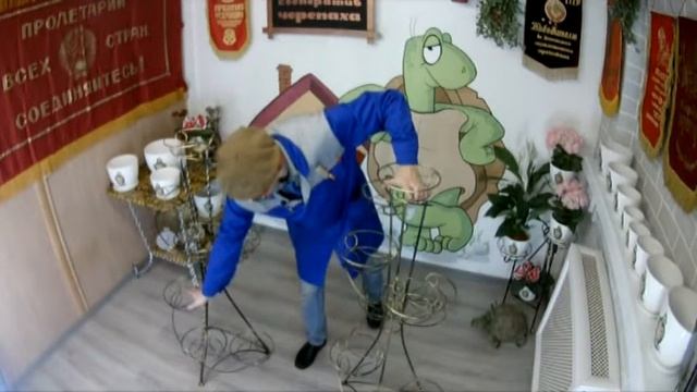 Подставка для цветов "Спираль-9" кованая смотреть онлайн