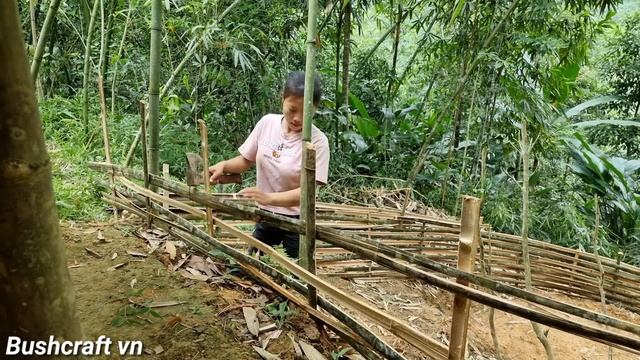Build a Beautiful Vegetable Garden with my sister - live in my bamboo house off the grid | Ep.44 смотреть онлайн