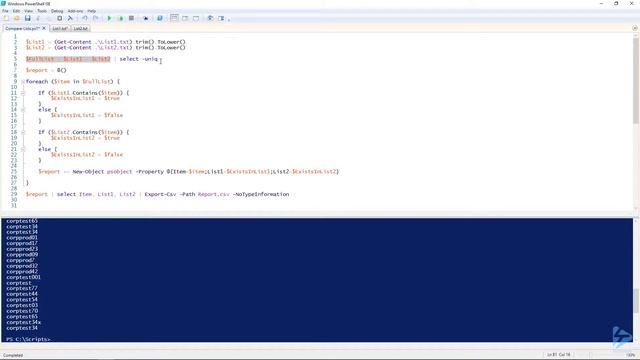 How To Compare Text Lists With PowerShell смотреть онлайн