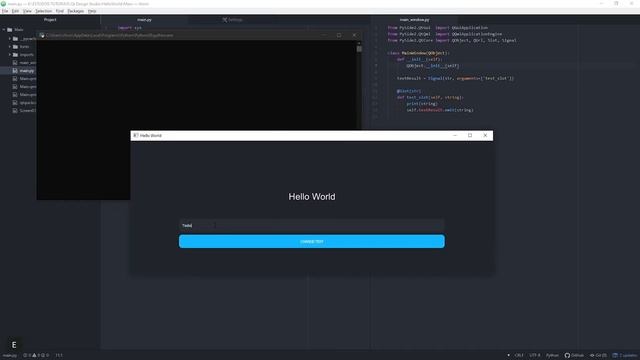 Python, Qt Quick, Qt Design Studio (Community) and PySide2 [First Hello World/Study]. смотреть онлайн