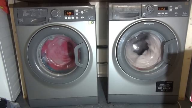 Jumping Hotpoint washing machine - bedding with towels = this. смотреть онлайн