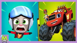 Говорящий Том vs Вспыш и Чудо-Машинки.Гонки на Самолетах против Автогонок