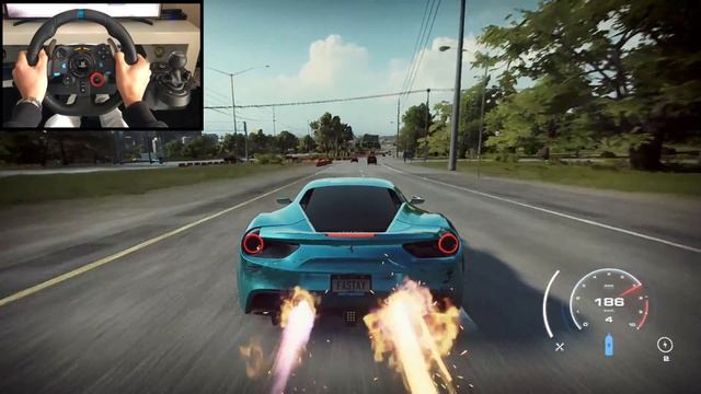 NFS HEAT FERRARI 488 GTB - LOGITECH G29 gameplay смотреть онлайн