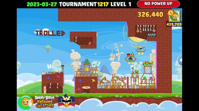 Angry Birds Friends Pranking Pigs Tournament 1217 Level 2 No Power UP смотреть онлайн