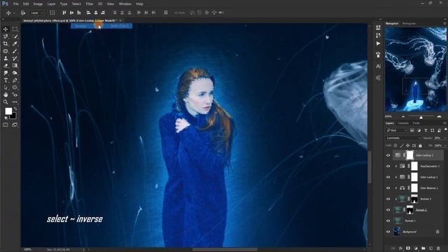 Glow Jellyfish ~ Fantasy Photoshop Manipulation Effect Tutorial смотреть онлайн