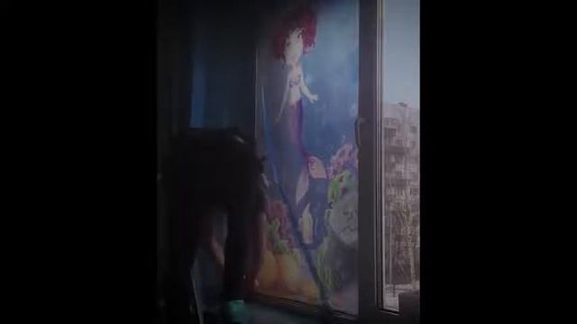 Установка плёнки с изображением на окна смотреть онлайн