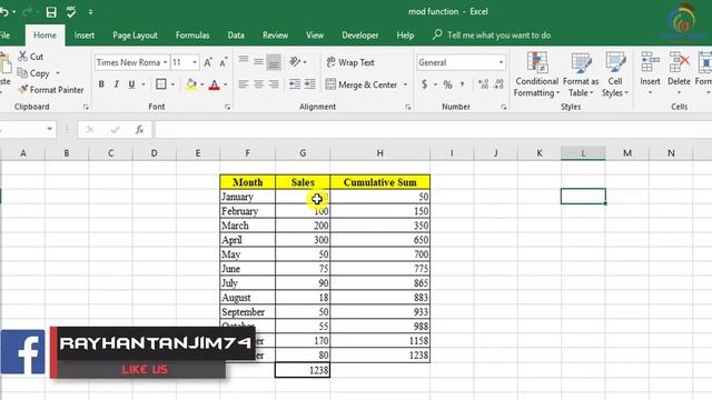 Cumulative Sum || Running Total in Excel || MS Excel Tutorial Bangla смотреть онлайн