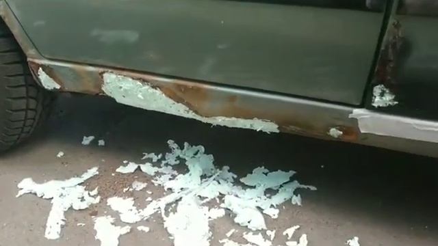 Чудеса монтажной пены, или как я восстановил порог на Ланосе. смотреть онлайн