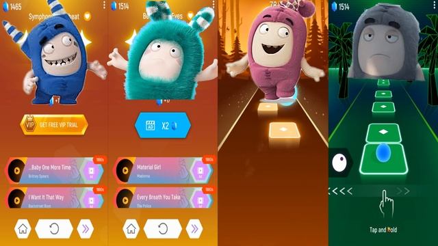 Oddbods | TilesHopEdmRush | Pogo Vs Little Zee Vs Nevt Vs Slick