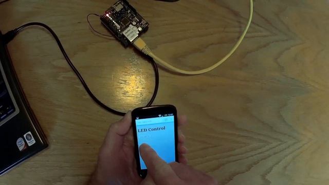 Arduino Ethernet Shield, Remote Control Of LED From Mobile Phone