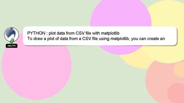 PYTHON : plot data from CSV file with matplotlib смотреть онлайн