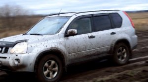 Поездка на рыбалку на Ниссан Х-Трейл Т31 грязь