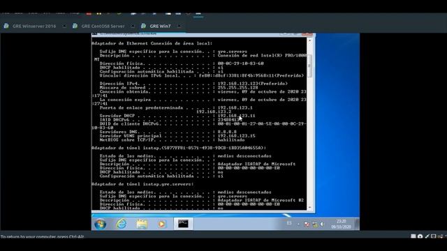 Configuración de servidor DHCP con clientes Win7 y CentOS 8 смотреть онлайн