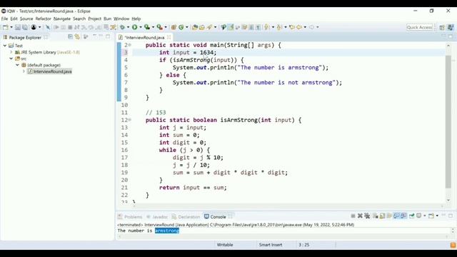 Java Program to check Armstrong number | Amdocs Mock Coding Round смотреть онлайн