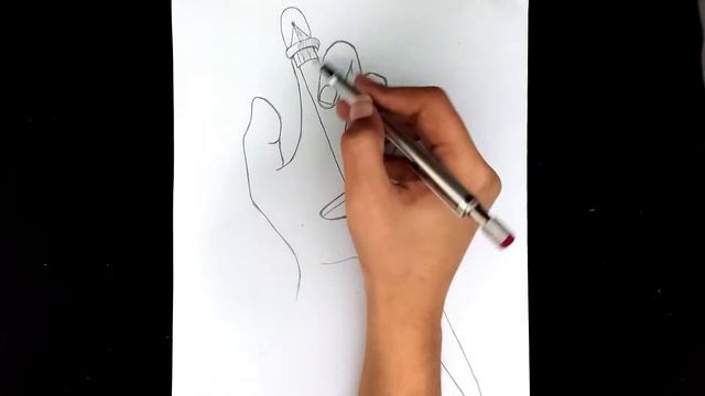 How To Draw A Hand Holding A Knife || Easy Hand Drawing смотреть онлайн