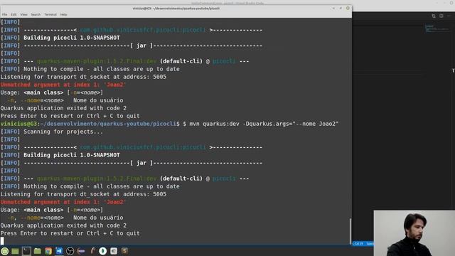 Quarkus #40: Command Mode com Picocli смотреть онлайн
