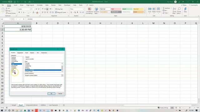 Excel 2019/365: Date Functions: TODAY, NOW смотреть онлайн