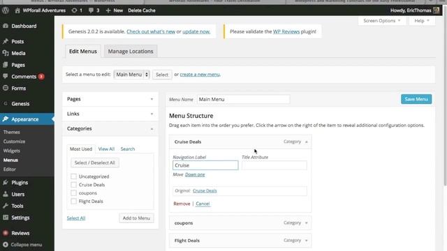 How to add Menus in Wordpress - Learn to Use Wordpress (Part 9 of 12) смотреть онлайн