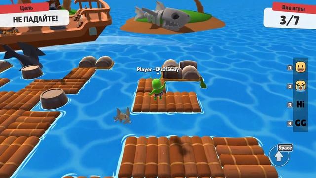 Играю в Stumble Guys часть 3 новые карты и моё обучение смотреть онлайн