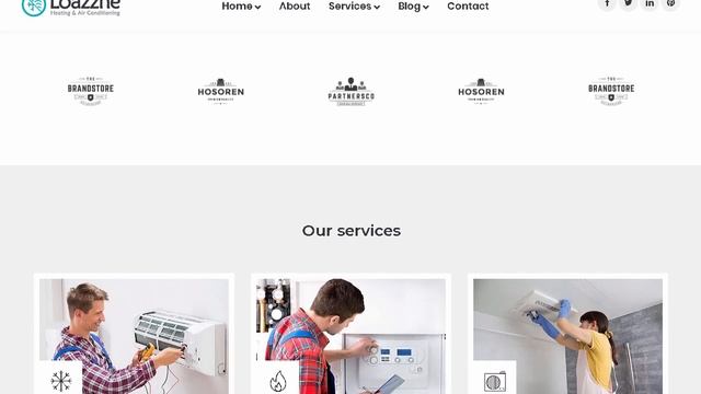 Loazzne - Air Conditioning Services WordPress Theme | Themeforest Templates смотреть онлайн