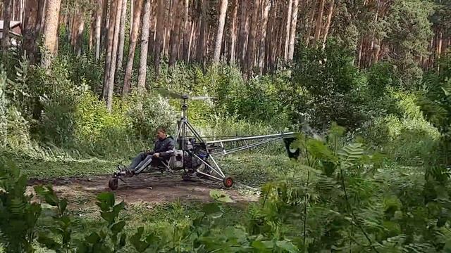 Самодельный вертолёт своими руками. Пробный запуск 1 смотреть онлайн