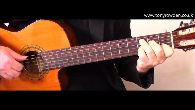 Taxman - Beatles fingerstyle guitar solo - link to TAB in description смотреть онлайн