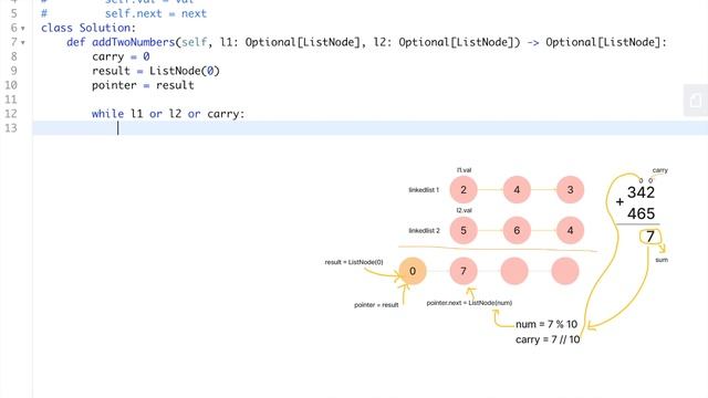 Coding interview Question - leetcode python - add Two Numbers смотреть онлайн