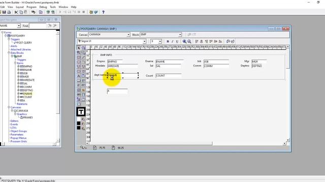 POST QUERY Trigger In Oracle Forms смотреть онлайн