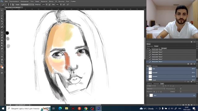 Первый портрет на графическом планшете/ First portrait on a graphics tablet смотреть онлайн