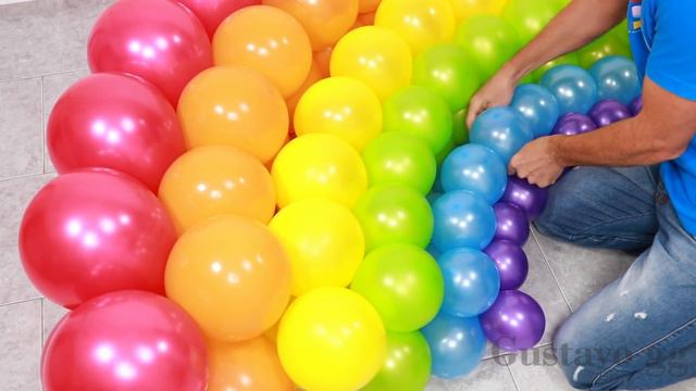 COMO HACER UN ARCO DE GLOBOS 🌈 decoracion cumpleaños - arcoiris de globos - arco iris gustavo gg смотреть онлайн