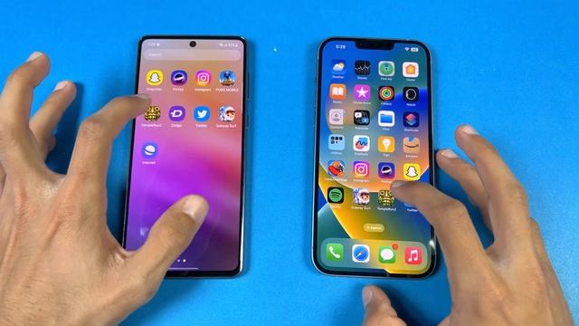 Samsung Galaxy A73 5G vs iPhone 14 Plus - Speed Test & Comparison! (OneUI 5.1 vs iOS 16.3.1!) смотреть онлайн