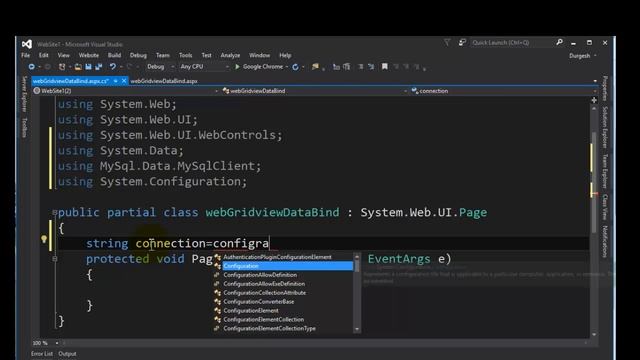 How to databind on gridview in asp.net with mysql server using visual studio 2015? смотреть онлайн
