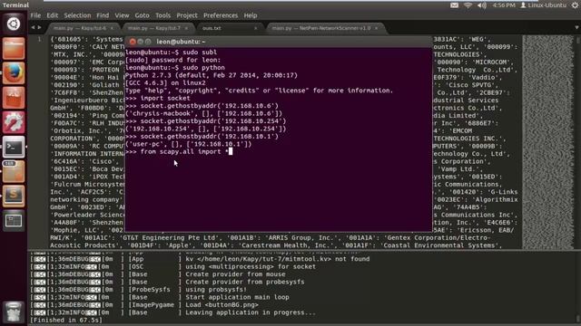 Scapy / Kivy-Tut-8 (Using OUI's) смотреть онлайн